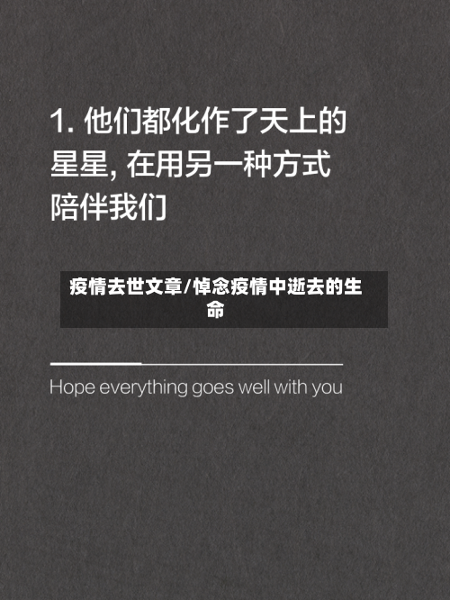 疫情去世文章/悼念疫情中逝去的生命